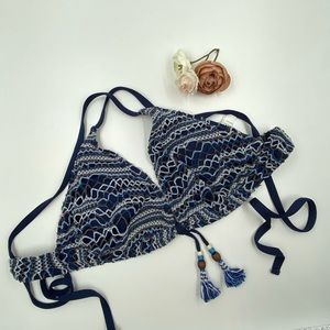 Lucky Brand Boho Swim Top Sz L